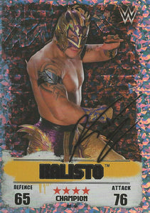 WWE Topps Slam Attax Takeover 2016 Trading Card Kalisto Gold Champion No.9
